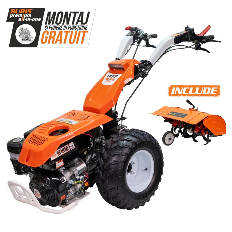 Motocultivator RURIS 1077 S + freza de sapat SX77 16 CP Motocultivator RURIS 1077 S + freza de sapat SX77 16 CP