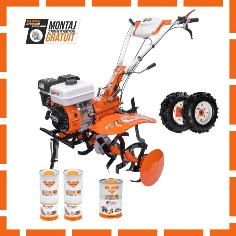 Motosapatoare DAC 185 + roti cauciuc 5.00-8 8.5 CP