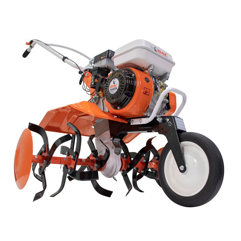 Motosapa DAC 7000 ACC3 + roti cauciuc 4.00-8+rarita+plug+adaptor+dispozitiv scos cartofi+roti metalice 400 fara manicot+cultivator