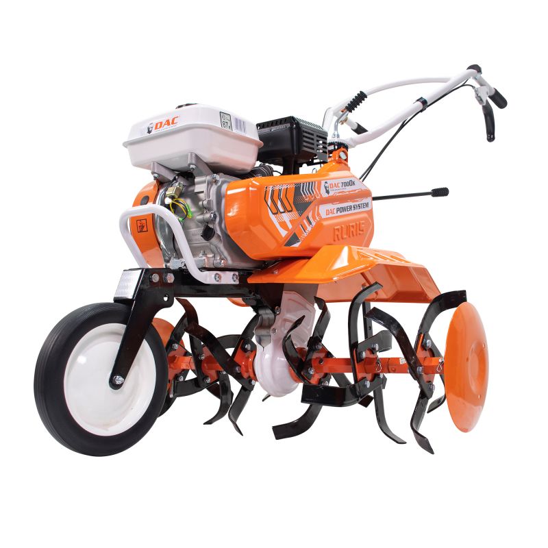 Motosapa DAC 7000 ACC3 + roti cauciuc 4.00-8+rarita+plug+adaptor+dispozitiv scos cartofi+roti metalice 400 fara manicot+cultivator
