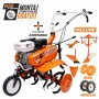 Motosapa DAC 7000 ACC3 + roti cauciuc 4.00-8+rarita+plug+adaptor+dispozitiv scos cartofi+roti metalice 400 fara manicot+cultivator