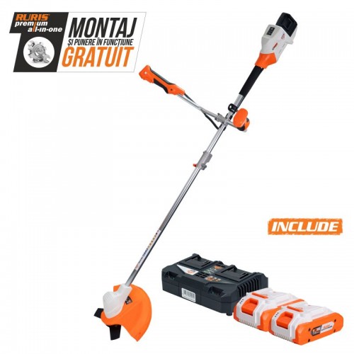 Motocoasa pe Acumulator RURIS 3044e Power Alfa UP {contine 2 acumulatori+incarcator dublu} 