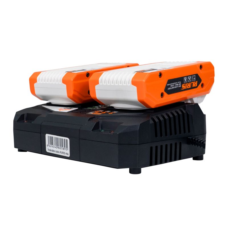 Kit 2 acumulatori + incarcator dublu RURIS Alfa UP 4444e 20 V