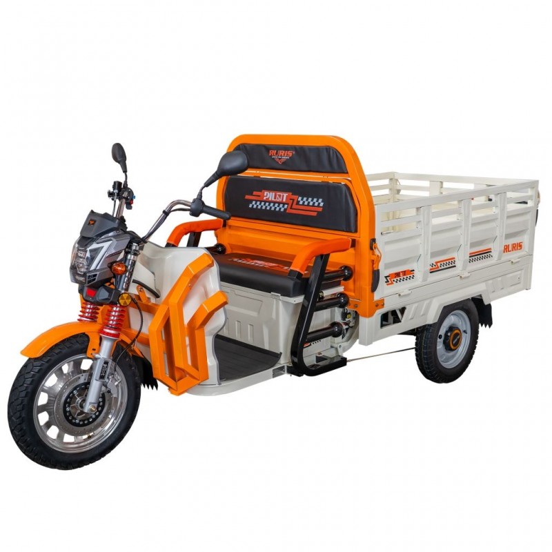 Triciclu electric cargo RURIS Pilot 3130A, Motor 3600W, Baterie 72V 58Ah, Autonomie 80 km, Capacitate 603 kg, Frana Fata Disc / Spate Tambur, Display LCD Extra-Large, Alb