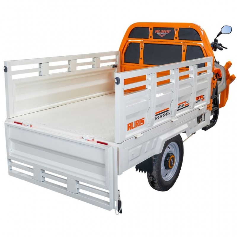 Triciclu electric cargo RURIS Pilot 3130A, Motor 3600W, Baterie 72V 58Ah, Autonomie 80 km, Capacitate 603 kg, Frana Fata Disc / Spate Tambur, Display LCD Extra-Large, Alb