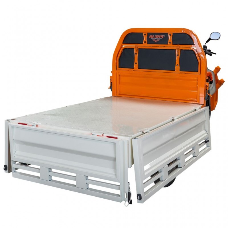 Triciclu electric cargo RURIS Pilot 3130A, Motor 3600W, Baterie 72V 58Ah, Autonomie 80 km, Capacitate 603 kg, Frana Fata Disc / Spate Tambur, Display LCD Extra-Large, Alb