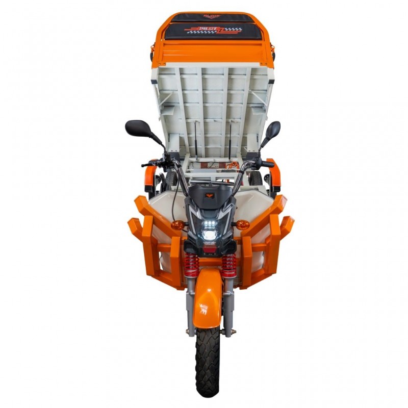 Triciclu electric cargo RURIS Pilot 3130A, Motor 3600W, Baterie 72V 58Ah, Autonomie 80 km, Capacitate 603 kg, Frana Fata Disc / Spate Tambur, Display LCD Extra-Large, Alb