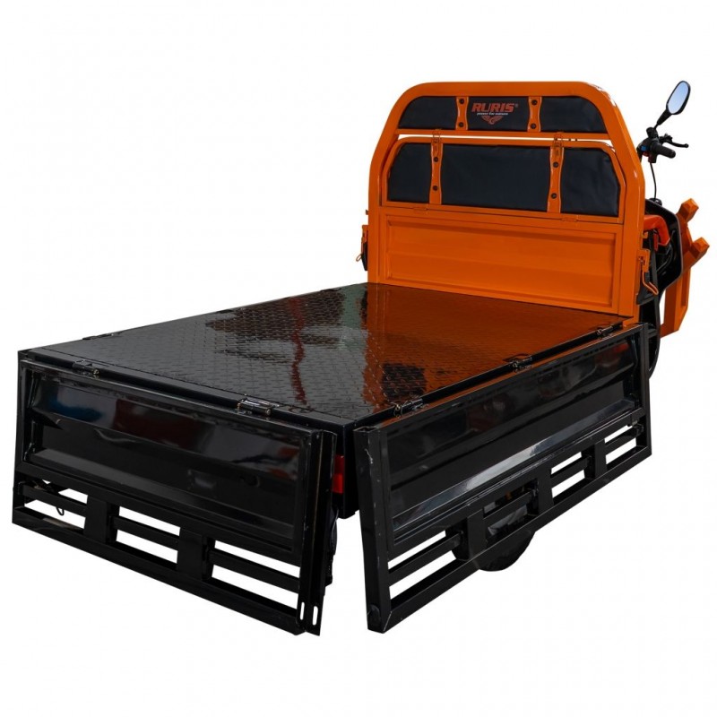 Triciclu electric cargo RURIS Pilot 3130N, Motor 3600W, Baterie 72V 58Ah, Autonomie 80 km, Capacitate 603 kg, Frana Fata Disc / Spate Tambur, Negru