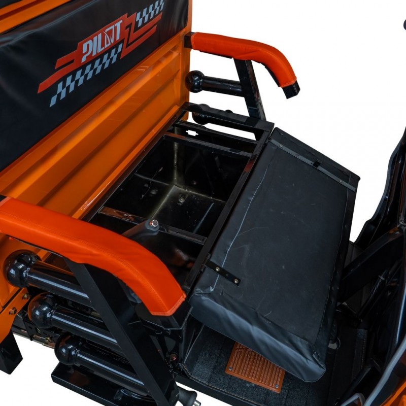 Triciclu electric cargo RURIS Pilot 3130N, Motor 3600W, Baterie 72V 58Ah, Autonomie 80 km, Capacitate 603 kg, Frana Fata Disc / Spate Tambur, Negru