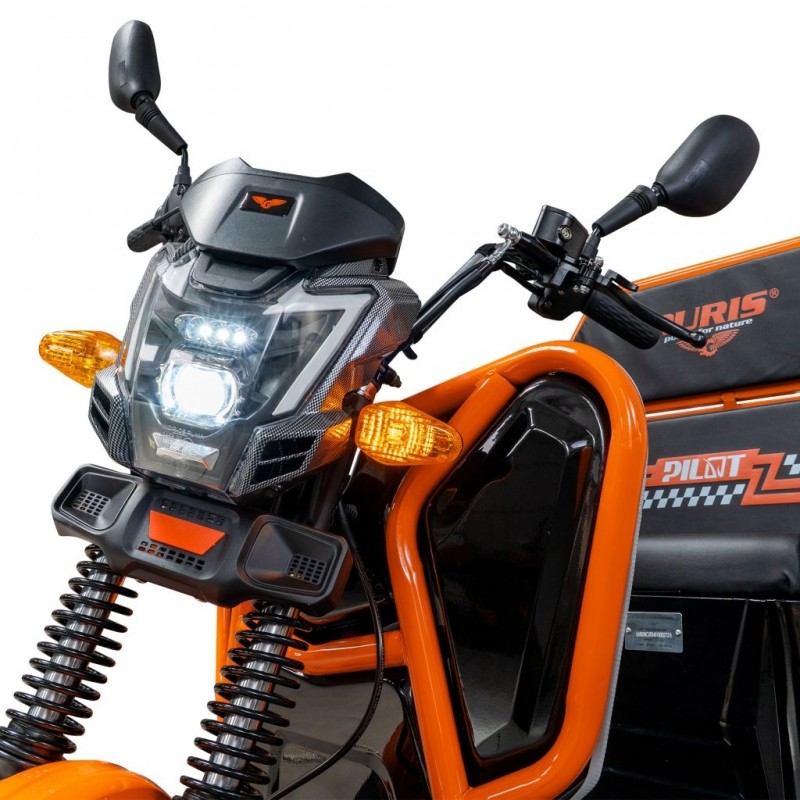 Triciclu Electric Cargo RURIS Pilot 3110N – Motor 2000W, Baterie 72V 32Ah, Autonomie 80 km, Sarcina 300 kg, Max. 25 km/h, Negru
