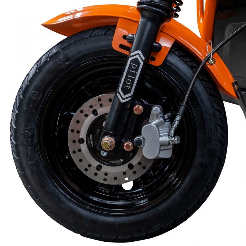 Triciclu Electric Cargo RURIS Pilot 3110N – Motor 2000W, Baterie 72V 32Ah, Autonomie 80 km, Sarcina 300 kg, Max. 25 km/h, Negru