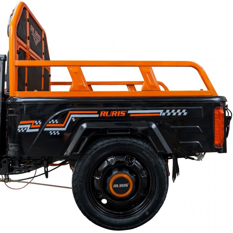 Triciclu Electric Cargo RURIS Pilot 3110N – Motor 2000W, Baterie 72V 32Ah, Autonomie 80 km, Sarcina 300 kg, Max. 25 km/h, Negru