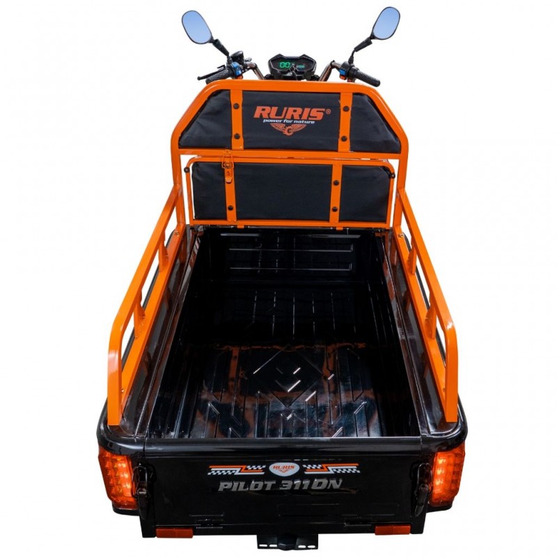 Triciclu Electric Cargo RURIS Pilot 3110N – Motor 2000W, Baterie 72V 32Ah, Autonomie 80 km, Sarcina 300 kg, Max. 25 km/h, Negru