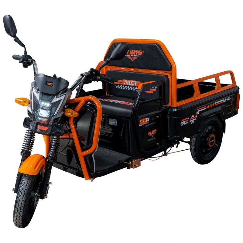 Triciclu Electric Cargo RURIS Pilot 3110N – Motor 2000W, Baterie 72V 32Ah, Autonomie 80 km, Sarcina 300 kg, Max. 25 km/h, Negru