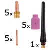 SET 5 consumabile pistolet TIG SR17/26 Lentila gaz