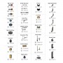 Kit 146 piese de fixare TMK640 BuildPro