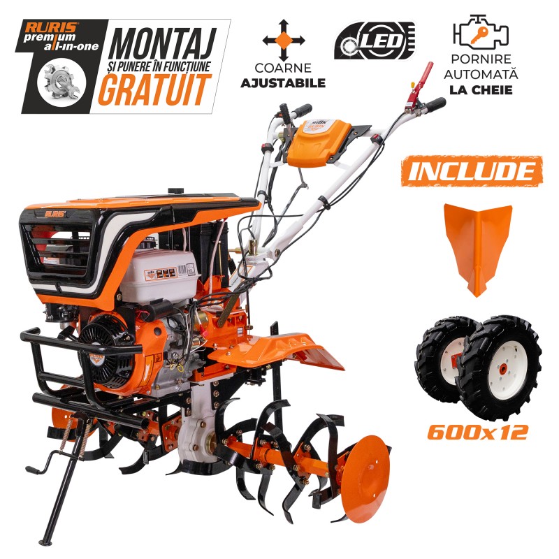 motosapatoare ruris 918k + roti cauciuc 6.00-12+rarita