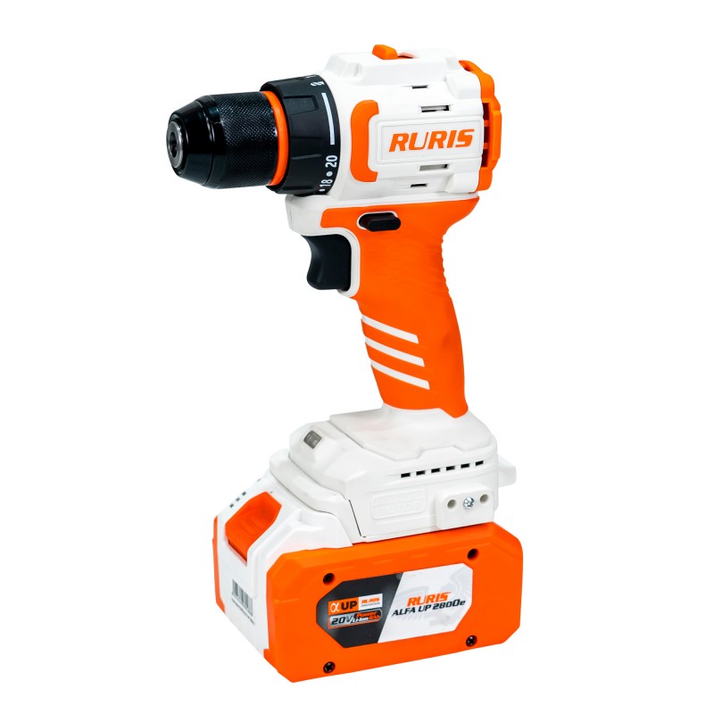 Masina de gaurit/insurubat pe acumulator RURIS RMX 1240 POWER ALFA UP {contine acumulator+incarcator}