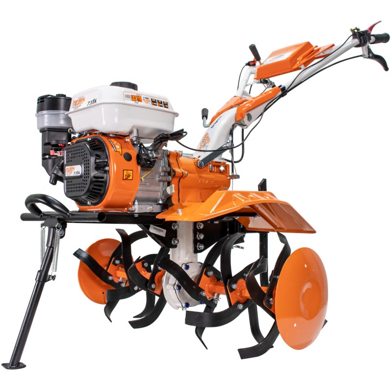 Motosapatoare RURIS 731ACC3 + roti cauciuc 5.00-8+rarita+plug+adaptor+dispozitiv scos cartofi+roti metalice 400 fara manicot+cultivator+remorca RURIS 550S 8.5 CP