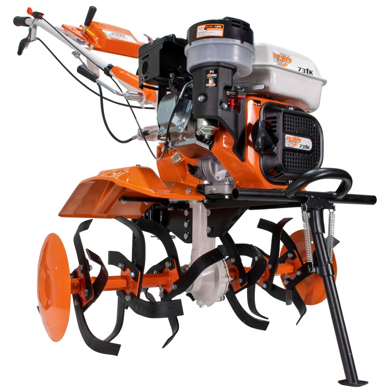 Motosapatoare RURIS 731ACC3 + roti cauciuc 5.00-8+rarita+plug+adaptor+dispozitiv scos cartofi+roti metalice 400 fara manicot+cultivator+remorca RURIS 550S 8.5 CP