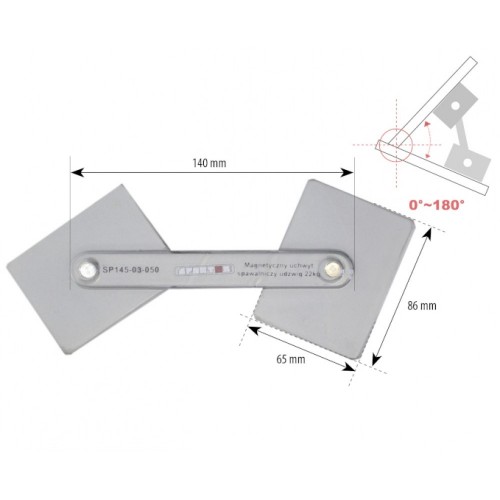 Suport magnetic pentru sudura - unghi reglabil, sarcina maxima de lucru 22kg