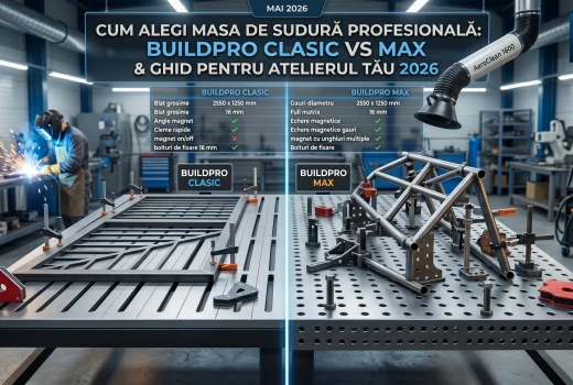 Cum Alegi Masa de Sudura Profesionala: BuildPro Clasic vs Max si Ghid pentru Atelierul Tau